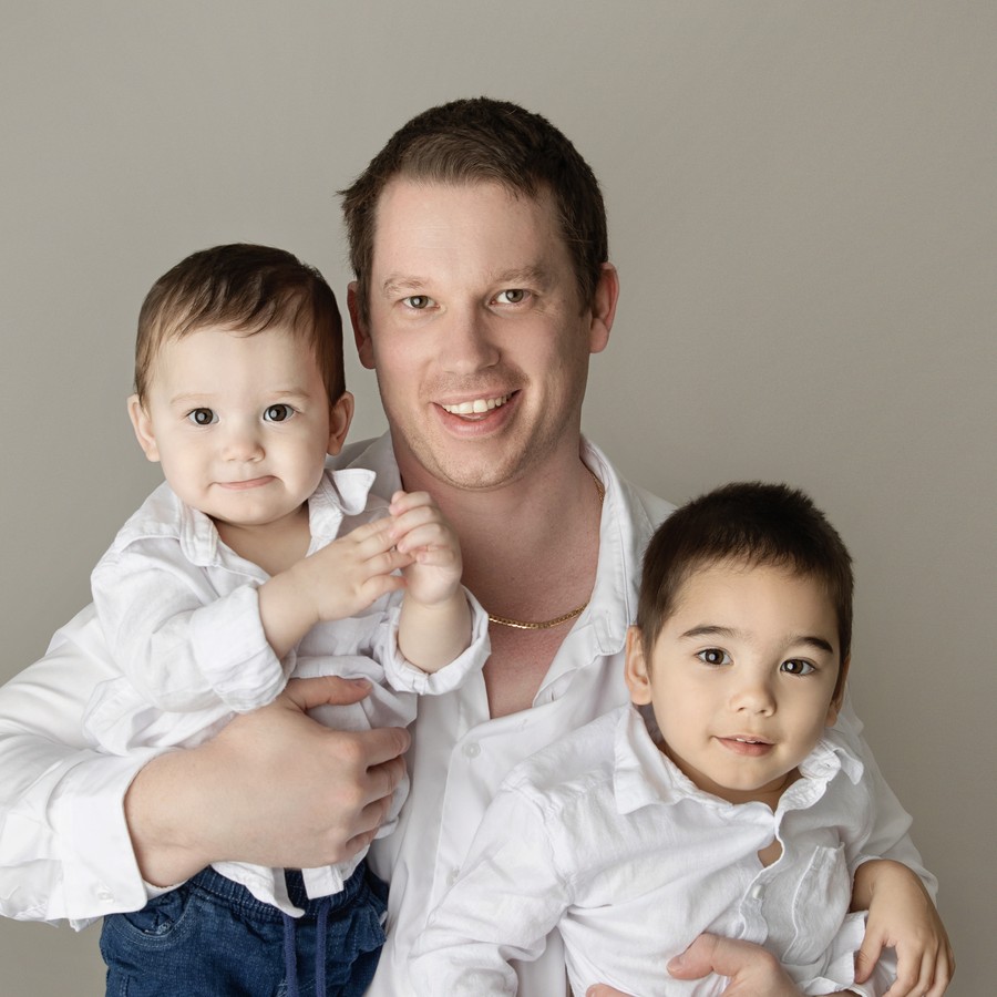 Kane Bright with his two sons
